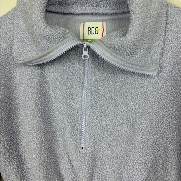 🥑5/$25 Urban Outfitters Lilac Purple Half Zip cropped textured pullover S - Picture 3 of 7